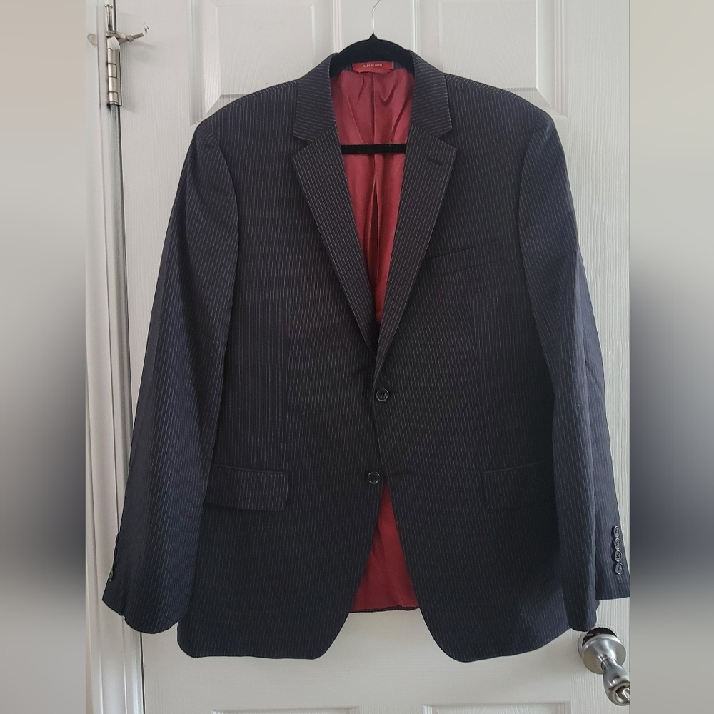 Macy's Dark Gray Pinstripe Suit